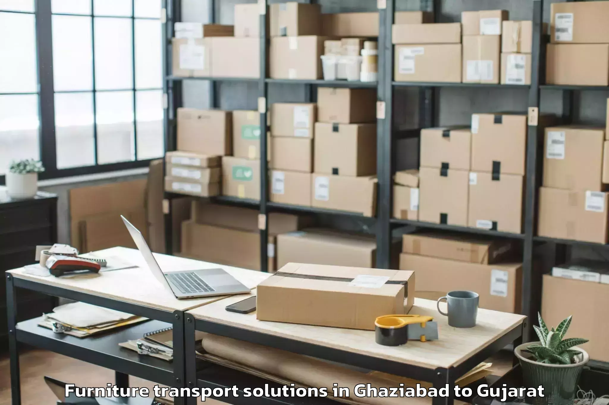 Expert Ghaziabad to Bhachau Furniture Transport Solutions